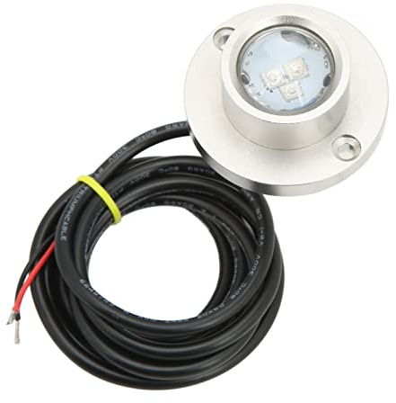 LOCADENCE Marine LED Undervattensljus, DC 12V 24V 5W IP68 3 LED Lamp Beads Universal Marine Underwater Light för Båt Yacht Waterside Lighting (Vit)