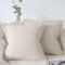 OYIMUA Beige Kissenbezug 50x50 Chenille 2er Set Kissenbezüge Deko Sofakissen Edel Luxus Kuschelkissen Weich Kissenhüllen Wohnzimmer Schlafzimmer