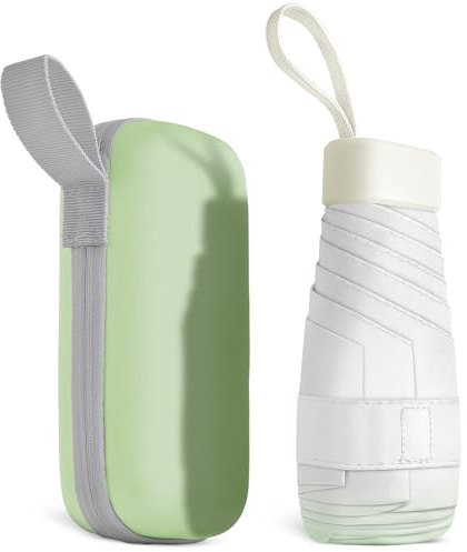 Aolso Mini Paraguas del Sol，Paraguas Plegable,Paraguas Plegable Antiviento para Hombre y Mujer Apertura y Cierre, Paraguas Plegables y Compacto Resistencia UV & Impermeable-Verde Degradado