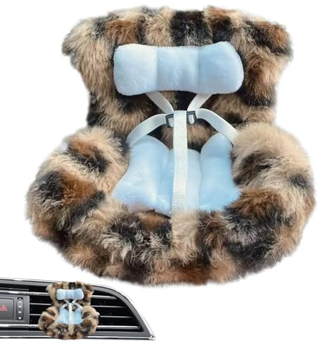 Siège Auto pour poupées de bébé | 17 cm Siège de avec Fixation pour buse d'aération | Jouet décoratif Doux pour Filles et Femmes Décoration de Bureau