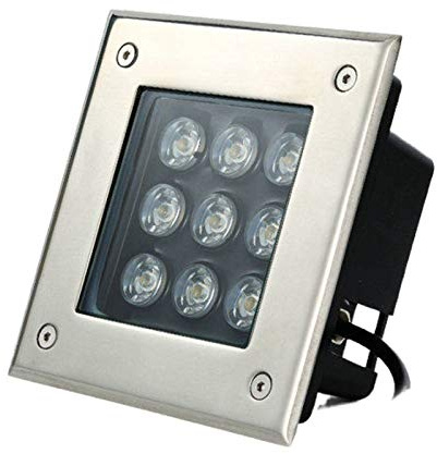 LDGSUPH Underground Light LED Square Outdoor Floor Recessed Spotlight Path Light Stainless Steel IP67 Waterproof Used for Sidewalks, Squares(Warm White,36W)