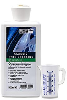 valetpro Classic Tyre Dressing pneumatici Lucentezza Cura 0,5 litri + GRATIS Dettaglio Mate misurino