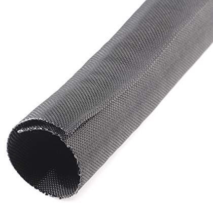 MGI SpeedWare Woven Mesh Split-Sleeve Wire Loom for High-Temperature Automotive Harness and Home Cable Management - 25 feet (3/4)