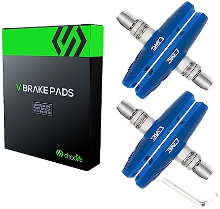 Chooee Bike V-Brake Pads, Bicycle 70mm Brake Blocks Set, 2 Pairs Universal Brake Shoes, Blue