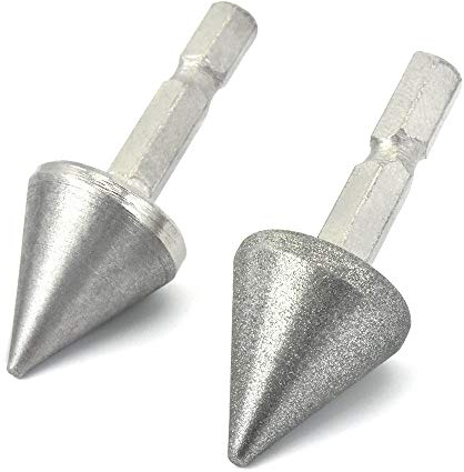 SCOTTCHEN PRO Woodworking Square Hole Drill Bit Sharpener Mortise Chisel Bit Sharpening Tool Up to 1/2 Inch Bit Grit #220/600-2 Pack