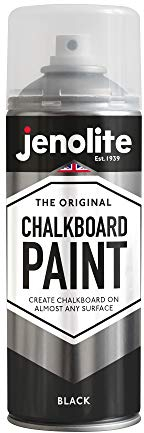 JENOLITE Chalkboard Spray Paint | BLACK | 400ml | Black Chalkboard Paint | Ideal for Creating Writing Surfaces, Easy Application for Home or Office Blackboard Projects