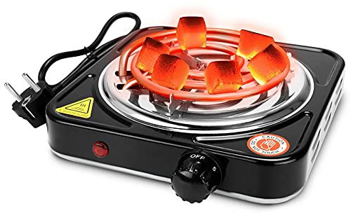 RANJIMA Allume-Charbon Électrique, 1000 W Briquet Plaque Chauffante, Portable Plaque de Cuisson, Allume Charbon Électrique de Qualité Supérieure pour Charbon, la Cuisine à la Maison Camping Barbecue