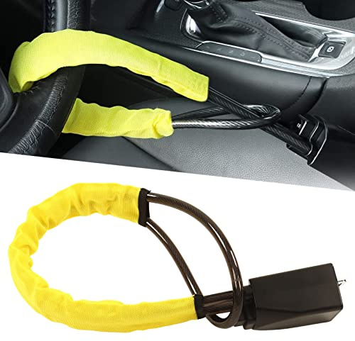 TYTOGE Verrou de Volant de Voiture Verrou de Ceinture de Sécurité Antivol, Verrou de Volant avec 2 Clés Antivol Universel Fit Verrou de Ceinture de Sécurité pour Voitures Véhicule SUV Chariot