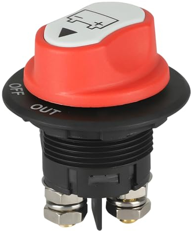 CGEAMDY Vehículo Interruptor Aislamiento Batería, Interruptor Aislador Batería, Coche Interruptor Principal Batería 50A 100A, para Moto, Camión, Barco, Caravana, Automoción, Duradero(50A)