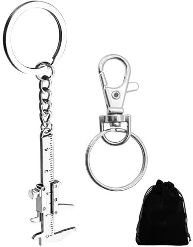 GENSMILE Regalo Portachiavi con Strumenti - Carta igienica Vernier Regolabile per Portachiavi, Caramella per Portachiavi con Strumenti Carini, Accessorio Vernier Miniatura per DIY per Uomini e Donne
