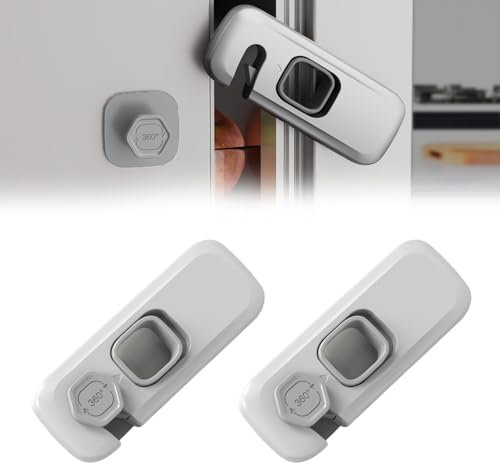Ruzister 2 Stück Kindersicherung Schrank Schubladen, Schrank und Schubladensicherung Baby, Babysicherheit Kühlschrankschloss, Schrankschloss für Möbel Küche