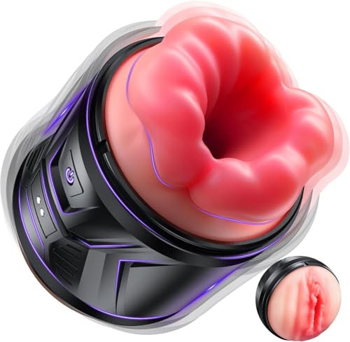 Sumeber Masturbazione per Uomini Masturbatore, Realistico Vagina pompino Simulatore Giocattolo Sesso per Uomini Fica Tasca 10 Vibrazioni, Vibratori Set per Uomini Giocattoli Sesso Solo, Giocattolo Ses