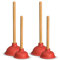 Nirox 4er Set Saugglocke - Pümpel mit 2x 110 & 140 mm Durchmesser - Pömpel mit starker Saugleistung - Abflussstampfer inkl. Holzgriffe - Chemiefreier Ausgussreiniger