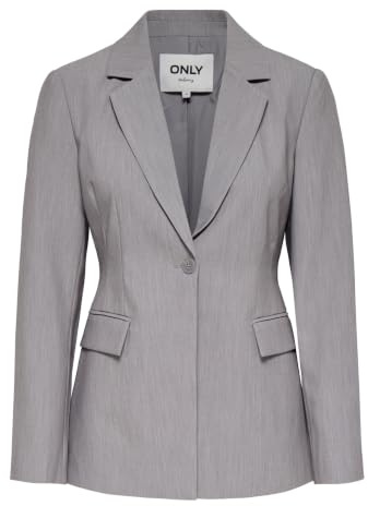 ONLY Onlraven Life L/S Hourglass Blazer TLR pour Femme, Mélange de Gris Moyen., 42