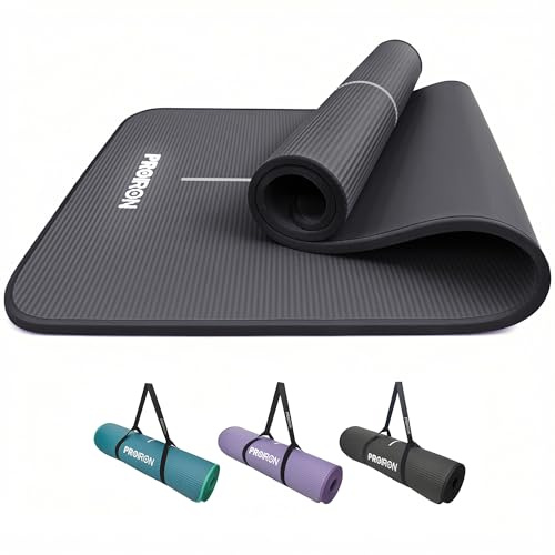 PROIRON Tappetino per Yoga Antiscivolo Spesso 10mm, Tappetino Yoga Extra Morbido, Tappetino Fitness Extra Resistente Agli Strappi, Tappetino da Allenamento per Fitness, Tappetino Sportivo Pilates