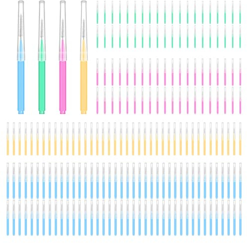 200 Count Interdental Brushes Between Teeth for Braces, Orthodontic Flossers Brush Cleaner, Dental Teeth Braces Cleaning Tools Kit
