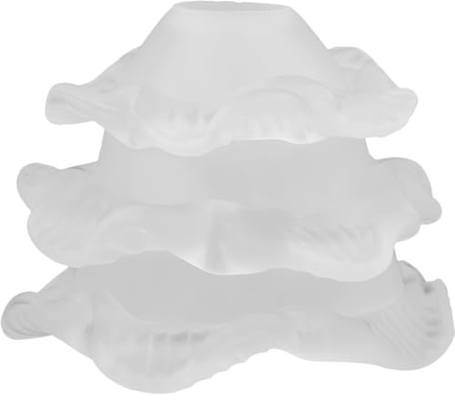 DIKACA Pantalla de Lámpara de Vidrio Blanco E14 de 3cm, Diseño