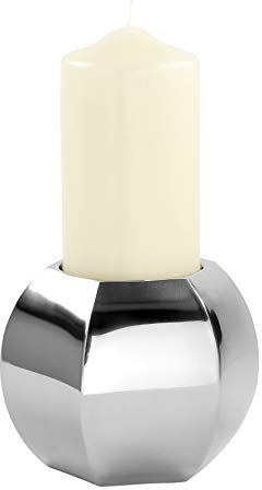 Fink Kerzenhalter PIADA Edelstahl Silber 14x13x13 cm