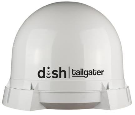 KING DT4450 DISH Tailgater Bundle - Portable/Roof Mountable Satellite TV Antenna and DISH Wally HD Receiver , White , Western & Eastern Arc Satellites