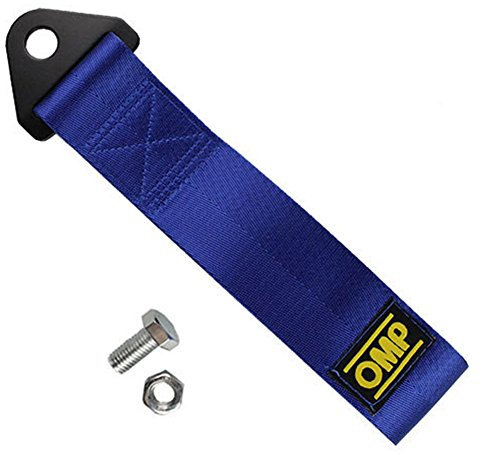 Cinghia di traino, corda per rimorchio d’emergenza, professionale, universale, per auto, cinghia da attaccare a paraurti anteriore o posteriore, gancio traino, Non null, Blu, Taglia libera