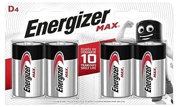 S15276 ENERGIZER D TAGLIA MAX, Confezione da 4