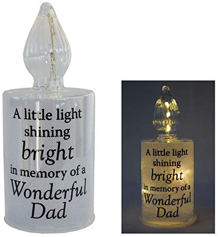 Thoughts of You Memorial Candle Light with Wording - Dad