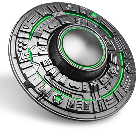 Leuchtendes Fidget Spinner Space UFO, im Dunkeln leuchtendes Spinnspielzeug Sensorisches Gerät Fingerhandspinner Metall -Seel-Lager, begünstigt Preise für Kinder Erwachsene