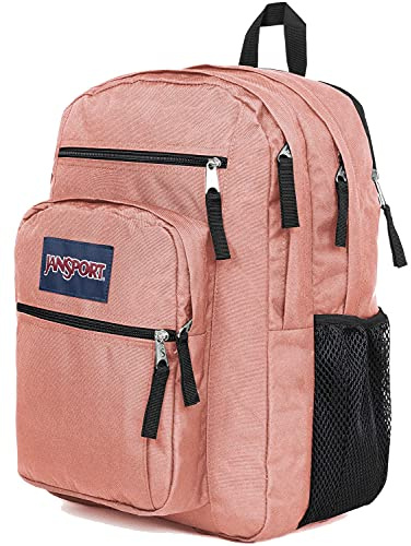 JANSPORT BIG STUDENT Large Backpack, 15 inch laptop compartment, Misty Rose (Pink)