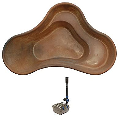 Giardini d'Acqua Kit Laghetto da Giardino Completo Modello Guadalupa, Misure Vasca 197 cm x 126 cm + Filtro Interno Uvc 1500 capacità 440Lt Pompa Inclusa