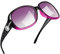 Joopin Rectangulaire Rétro Lunettes de Soleil Stylées pour Femmes en Large Forme Protection UV400 Dégradé Violet