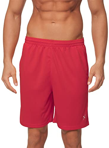 CFLEX Herr sportshorts fitness korta byxor sportkläder kollektion, röd, XL