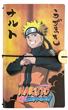 Grupo Erik Naruto Travel Journal | PU Leather Journal Notebook | Diary Journal | Travel Notebook | Travel Accessories | Travel Gifts | Travel Gift | Cool Gifts | Naruto Manga