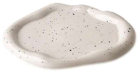 Yuaaoh Vassoio per Gioielli in Ceramica Vassoio Rotondo Ceramica Bianca Vassoio di stoccaggio per Orecchini Collana Anello, Regalo di Compleanno per le Donne (Ovale)