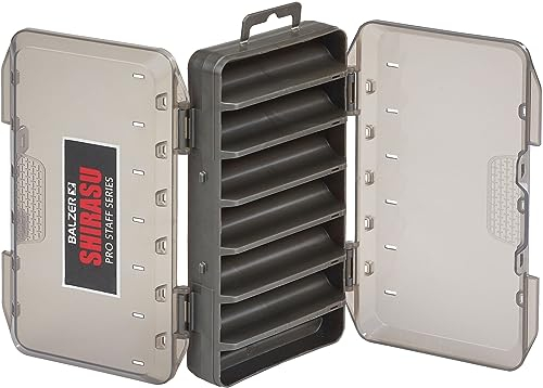 Balzer Shirasu Wobblerbox mit UV-Schutz - Doppelseitige Angelbox für Wobbler (Größe M: 17,5x10x3,5 cm)