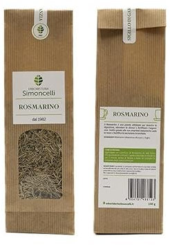 Tisana Rosmarino 100 grammi - Erboristeria Simoncelli - Infuso Naturale con Foglie di Rosmarino per Favorire la Digestione e Lenire la Tosse