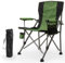 Warmiehomy Folding Camping Chair with Side Pockets Cup Holder, Portable Fishing Chair Support 330 LBS for Outdoor Picnic Camping Fishing Garden Picnic,54x53x92cm,Green