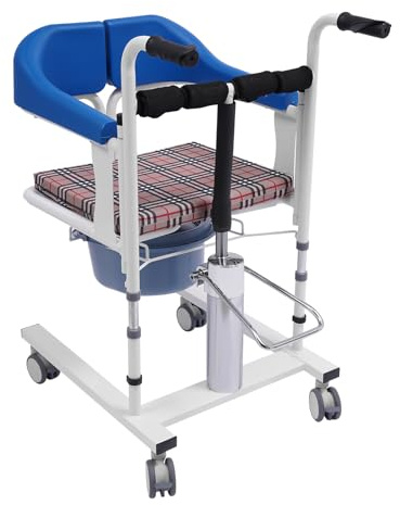 Chaise de transfert hydraulique pour personnes âgées, assise divisée à 180° et siège de lit, fauteuil roulant, aide au transfert pour toilettes, douche, 90 kg