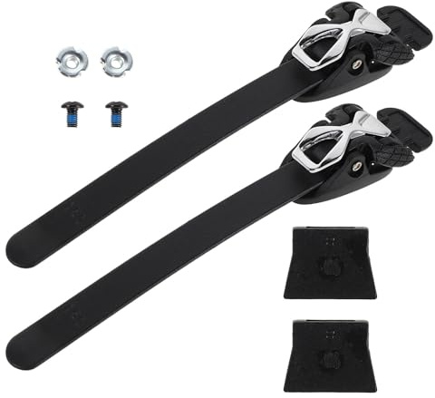 SHINEOFI 2 Sets Inline Skate Replacement Straps with Microadjustable Ergonomic Buckles and Reinforced Screws, Universal Compatible Pa Pu Material Roller Skates Accessories for Skating