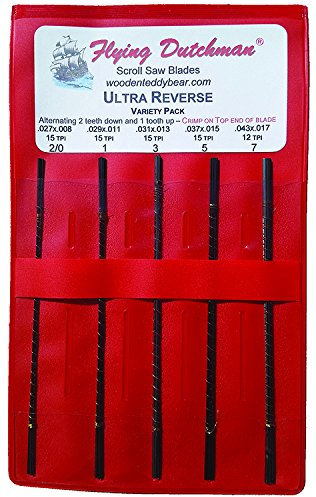 Flying Dutchman Ultra Reverse Five Dozen Pinless Scroll Saw Blade Variety Pack