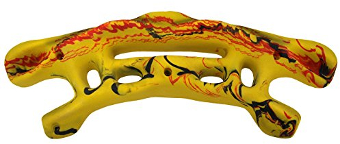 ALPIDEX Trainingsboard Griffbrett 53 x 20 cm Hangboard Fingerboard Griffboard, Farbe:gelb-rot-schwarz