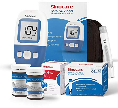 Kit di monitoraggio della glicemia Safe AQ Angel con 50 strisce reattive