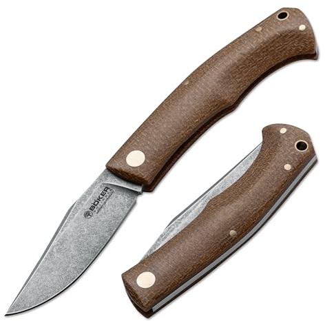 Böker Manufaktur Solingen 111029 Unisex – Erwachsene Boxer EDC Brown Taschenmesser, braun, 18,5 cm