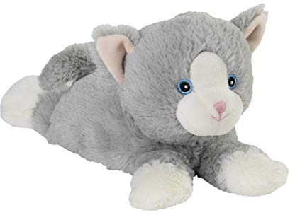 Warmies® Wärmekissen/Stofftier Minis Katze grau herausnehmbare Hirse Lavendelfüllung 20cm 270g (exklusives Warmies-Design für Greenlife Value)