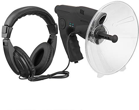 GJXJY Parabolic Dish Microphone Directionnel, Monoculaire X8 Fois L'audition Longue Distance Jusqu'à 300 Pi Amplificateur de Son Monoculaire à Grossissement Enregistrement D'observation