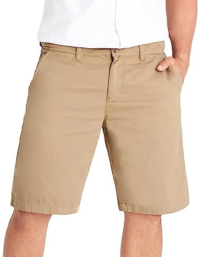 CityComfort Pantaloncini Uomo Bermuda Cotone Chino M-3XL Pantaloni Corti Eleganti con Elastico in Vita e Tasche (Beige, 3XL) (M004)