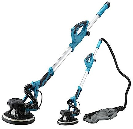 Lijadora de pared Máquina pulidora eléctrica de lijadora de paneles de yeso, máquina de lijado de pared LED, herramientas de pulido de masilla de pulido de pared portátil de molienda Variable