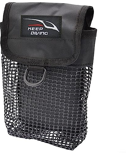Sac d'équipement de plongée sous-marine, balise de de sécurité en maille, poche de rangement pour équipement de plongée avec tuba, pochette de transport, noir