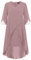 Hanna Nikole Femmes Robe de Soirée Grande Taille Effet Deux Pièces Manches 3/4 Pétales Ourlet Irrégulier Rose Violet 52