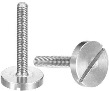 QUARKZMAN Viti a Testa Piatta Grandi Rotondo con Intaglio M3x20mm, 5pz Viti di Decorazione Scanalate in Acciaio Inossidabile 304