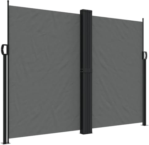 vidaXL Infällbar sidomarkis 180x600 cm antracit, infällbar markis, insynsskydd, fristående insynsskydd, infällbart insynsskydd, infällbart solskydd